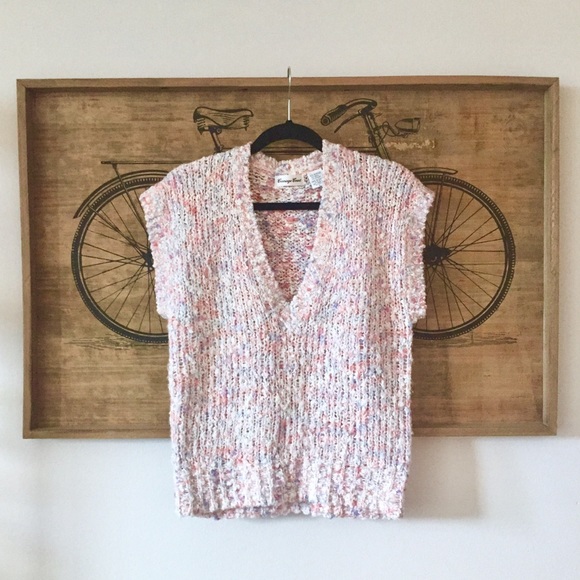 Beautiful Vintage Cap Sleeve Knit Top - Picture 2 of 5